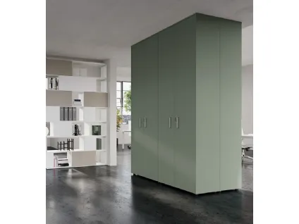 Armadio con ante battenti laccato Verde di Colombini Office