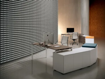 Scrivania Operativa Loft 03 in melaminico e laccato di Colombini Office