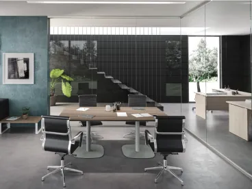 Scrivania Operativa Teko 03 in melaminico e metallo di Colombini Office