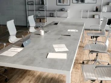 Scrivania Direzionale D1 07 in melaminico e metallo di Colombini Office