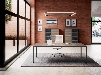 Mobile Ufficio Direzionale D1 08 in melaminico effetto legno e metallo di Colombini Office