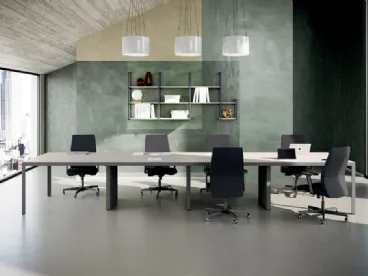 Scrivania Direzionale D1 04 in melaminico e metallo di Colombini Office