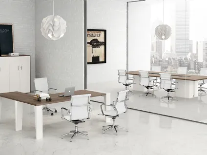Scrivania Direzionale GO 04 in melaminico e laccato di Colombini Office