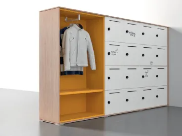 Mobile Ufficio personale Galaxy Lockers scrivibile di Martex