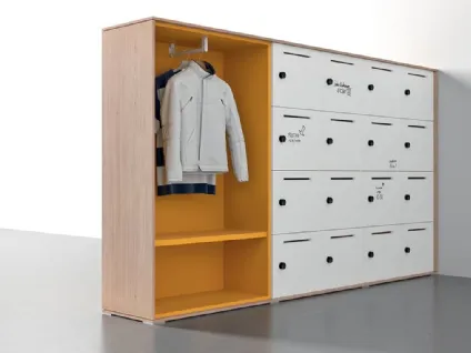 Mobile Ufficio personale Galaxy Lockers scrivibile di Martex