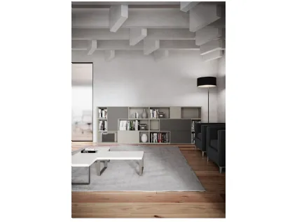 Libreria a muro in laccato Grigio di Colombini Office