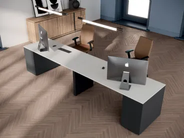 Scrivania Operativa Loft 08 in laccato opaco di Colombini Office