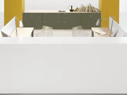 Mobile Ufficio Reception Shelter 01 in melaminico Bianco di Martex
